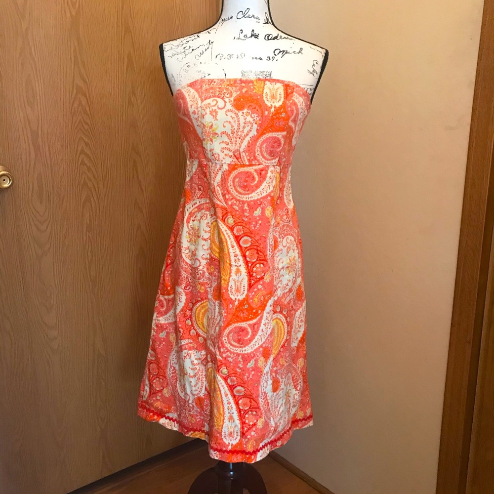 Moda International Size 8 strapless dress.